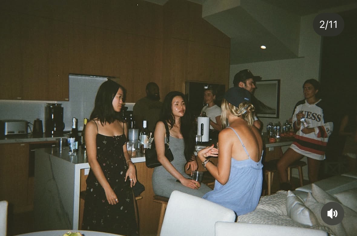 Friends talking together at a Third Social Club evening